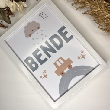 Névtábla képkeretben