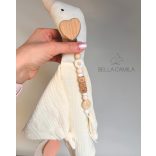 Bella Camila krém szundikendő hozzáillő névre szóló cumilánccal