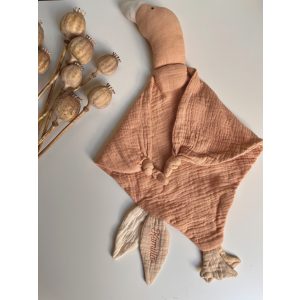 Névre szóló libás szundikendő nude színben