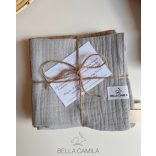 Bella Camila 3 darabos textilkendőcske csomag barna, zöld és kék színekben