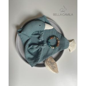 Névre szóló libás szundikendő kék