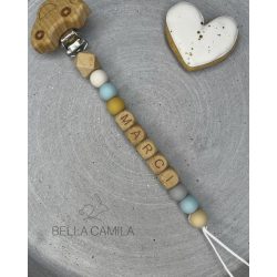   Bella Camila neves szilikon cumilánc vagy rágcsalánc vidám színben