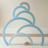 Szivárvány építő fából kék