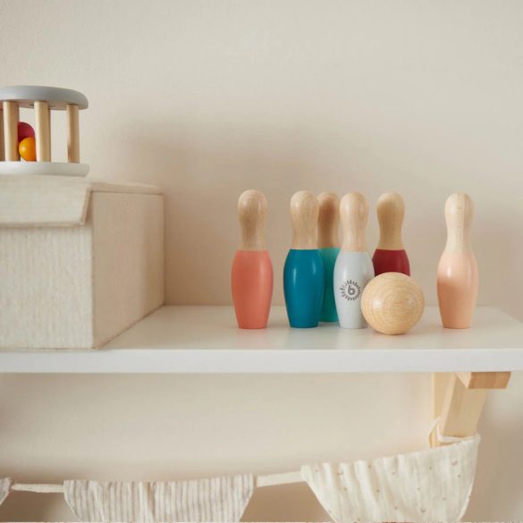 Mini bowling szett fából