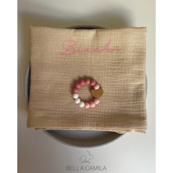 Névre szóló textilkendő  70cm*80cm bézs