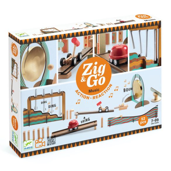 Építőjáték - Sokasodó muzsikáló, 52 db-os - Zig and Go - Music