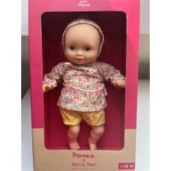 Djeco Játékbaba - Flóra, barna szemű, 32 cm