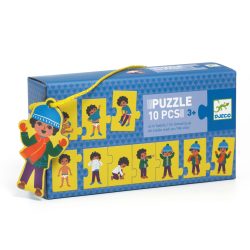   Sorozatkirakó puzzle - Öltözködés, 10 db-os - I am dressing up