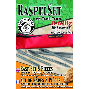 Faráspoly készlet, 8 részes, szövet tokban
