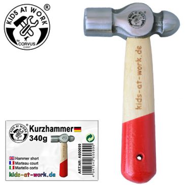   Djeco Domborító kalapács - 340 g, rövid nyelű, kerek fejű