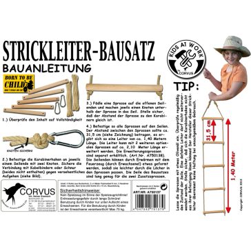 Kötéllétra készítő készlet 5 rúddal