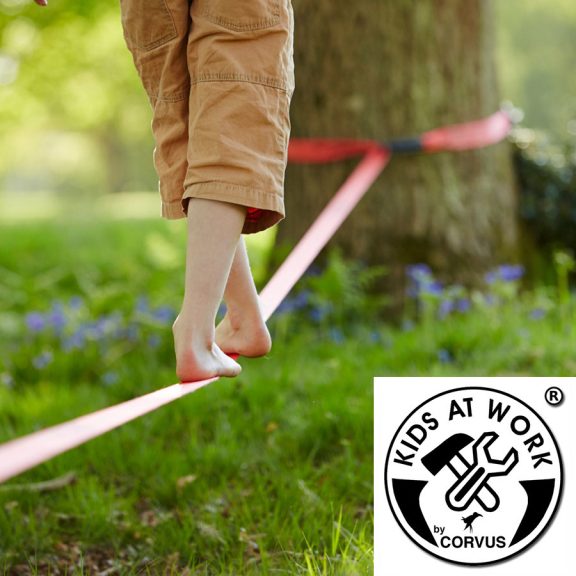 Slackline egyensúlyozó heveder spaniferrel - 17,5 m