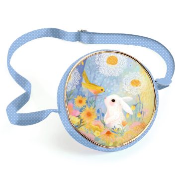 Kerek oldaltáska - Fehér nyuszi - White rabbit
