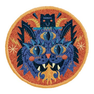 Tolltartó két rekesszel - Szörny - Monster pencil case