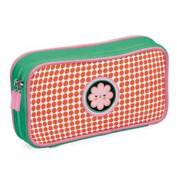   Tolltartó két rekesszel sok zsebbel - Virág - Fleur stationery kits