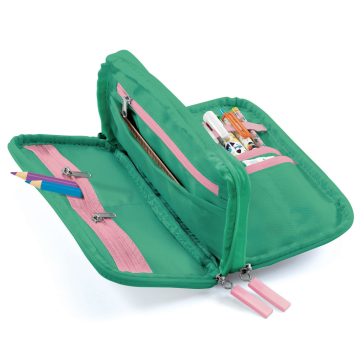   Tolltartó két rekesszel sok zsebbel - Virág - Fleur stationery kits