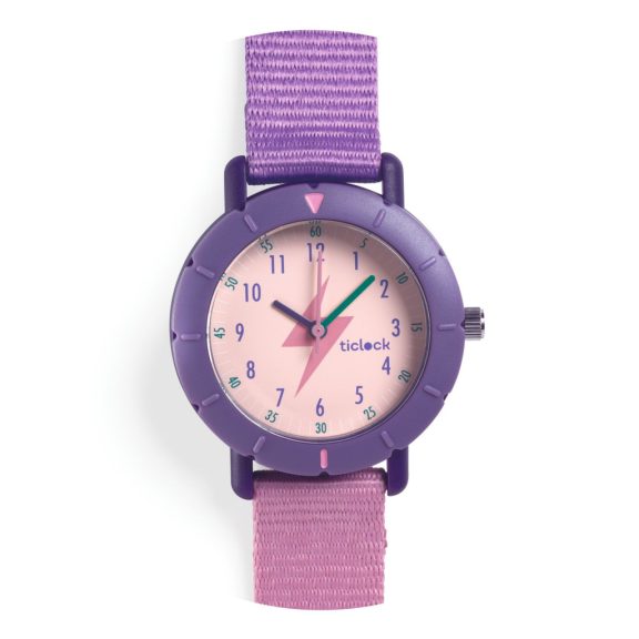 Djeco Sportos kvarcóra - Lila villám - Purple flash Djeco Sportos kvarcóra - Lila villám - Purple flash