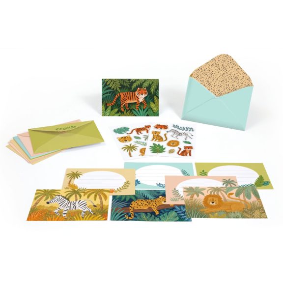 Meghívó készlet - Dzsungel parti - Jungle animals Meghívó készlet - Dzsungel parti - Jungle animals