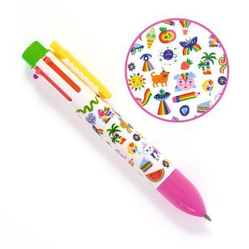   Hatszínű golyóstoll - Fluoreszkáló színek - Rainbow pen Sarah