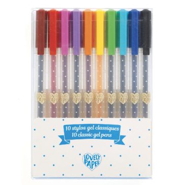   Zselés toll készlet - 10 klasszikus színben - 10 stylos gel classiques