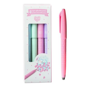   Radírozható tollkészlet - 4 pasztell színű - 4 Pastel erasable pens