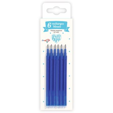   Tollbetét - Kék, 6 db-os - Set of 6 blue refills - medium point