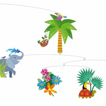   Szélmobil függődísz - A dzsungel világa - The jungle world