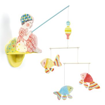 Szélmobil függődísz - Horgászó lányka - Fishergirl