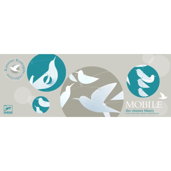 Szélmobil függődísz - Fehér madarak - White birds Szélmobil függődísz - Fehér madarak - White birds