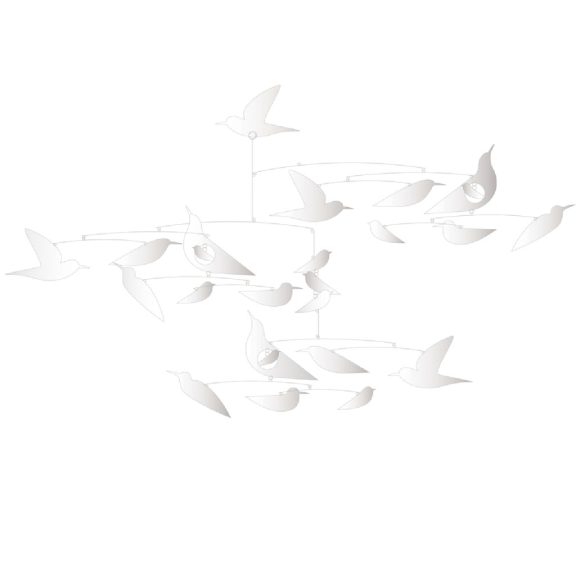 Szélmobil függődísz - Fehér madarak - White birds Szélmobil függődísz - Fehér madarak - White birds