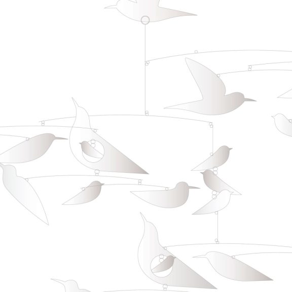 Szélmobil függődísz - Fehér madarak - White birds Szélmobil függődísz - Fehér madarak - White birds