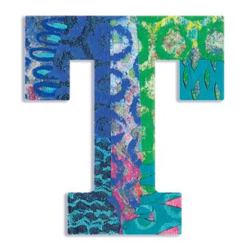 Dekorbetű - T - Peacock letter