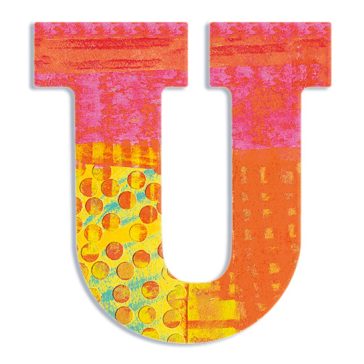 Dekorbetű - U - Peacock letter