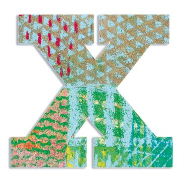 Dekorbetű - X - Peacock letter
