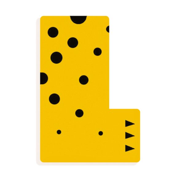 Állatdekor betű - L - Graphic animal letter Állatdekor betű - L - Graphic animal letter
