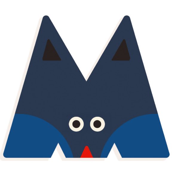 Állatdekor betű - M - Graphic animal letter Állatdekor betű - M - Graphic animal letter