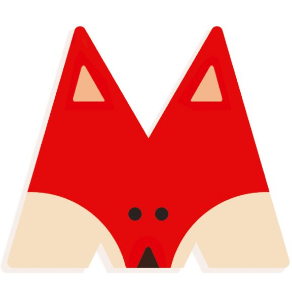 Állatdekor betű - M - Graphic animal letter Állatdekor betű - M - Graphic animal letter