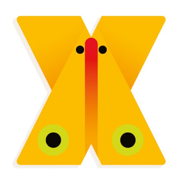 Állatdekor betű - X - Graphic animal letter Állatdekor betű - X - Graphic animal letter