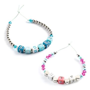   Ékszerkészítő készlet - Betű gyöngyök, ezüst - Alphabet beads, Silver