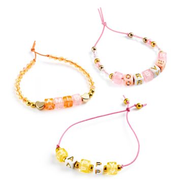   Ékszerkészítő készlet - Betű gyöngyök, arany - Alphabet beads, Gold