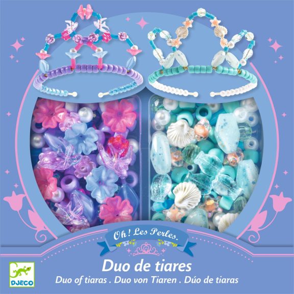 Ékszerkészítő készlet - Páros tiara, kék - Duo of tiaras, Blue