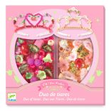 Djeco Ékszerkészítő készlet - Páros tiara, pink - Duo of tiaras, Pink