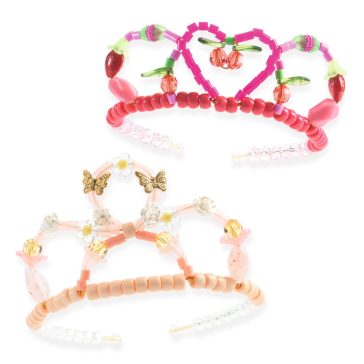   Ékszerkészítő készlet - Páros tiara, pink - Duo of tiaras, Pink