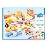 Djeco Matricázós sztorik, 3D - Közlekedés járművekkel - Lift-up stickers - Vehicles