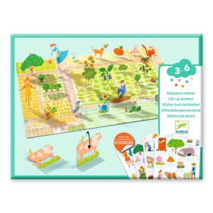 Djeco Matricázós sztorik, 3D - Élet vidéken - Lift-up stickers - Farm