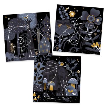   Lyukasztós képkészítés - Éjszakai állatok - Image reveal