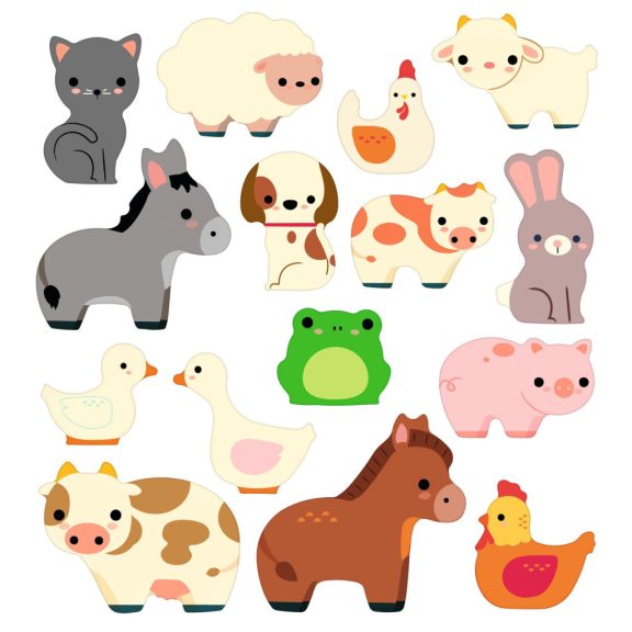 Djeco Matricás foglalkoztató - Állatok a tanyán - Farm animals
