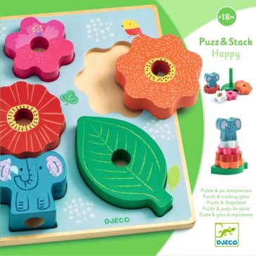   Formaillesztő és toronyépítő - Vidám - Puzz and Stack Happy 