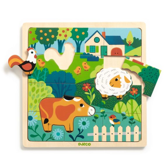 Formaillesztő, formaberakó - Tanyasi állatok - Puzzlo farm