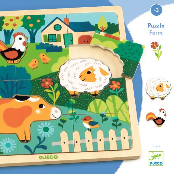 Formaillesztő, formaberakó - Tanyasi állatok - Puzzlo farm
